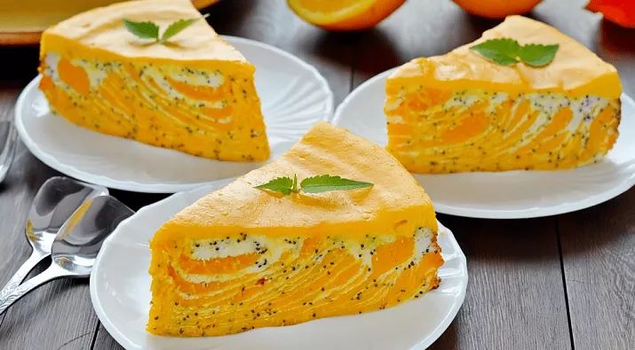 Уютный тыквенный пирог с творогом для осеннего угощения