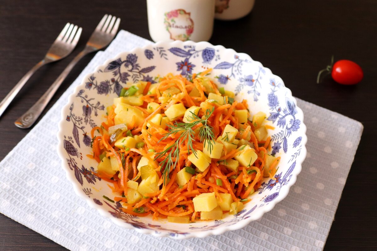 Салат с корейской морковью: просто, быстро и вкусно