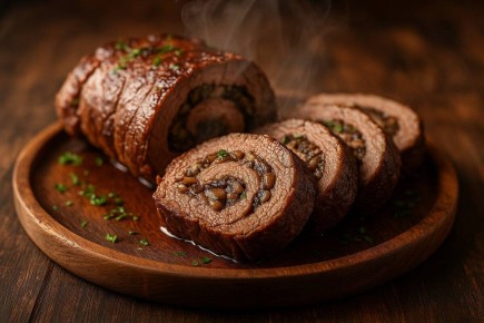 Волшебство домашней кухни: рулет из говядины с грибами